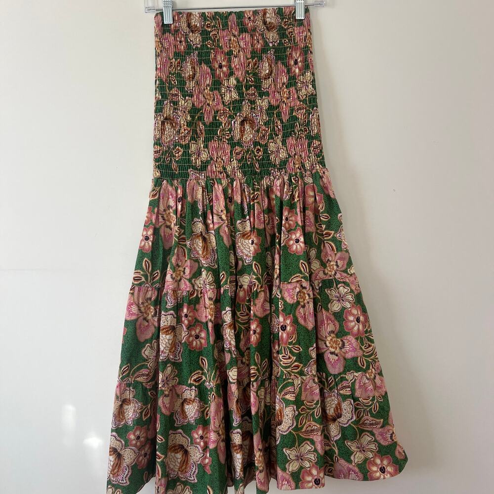 Misa Los Angeles Lola Convertible Smocked Midi Dress Maxi Skirt Womens Small - Picture 3 of 15
